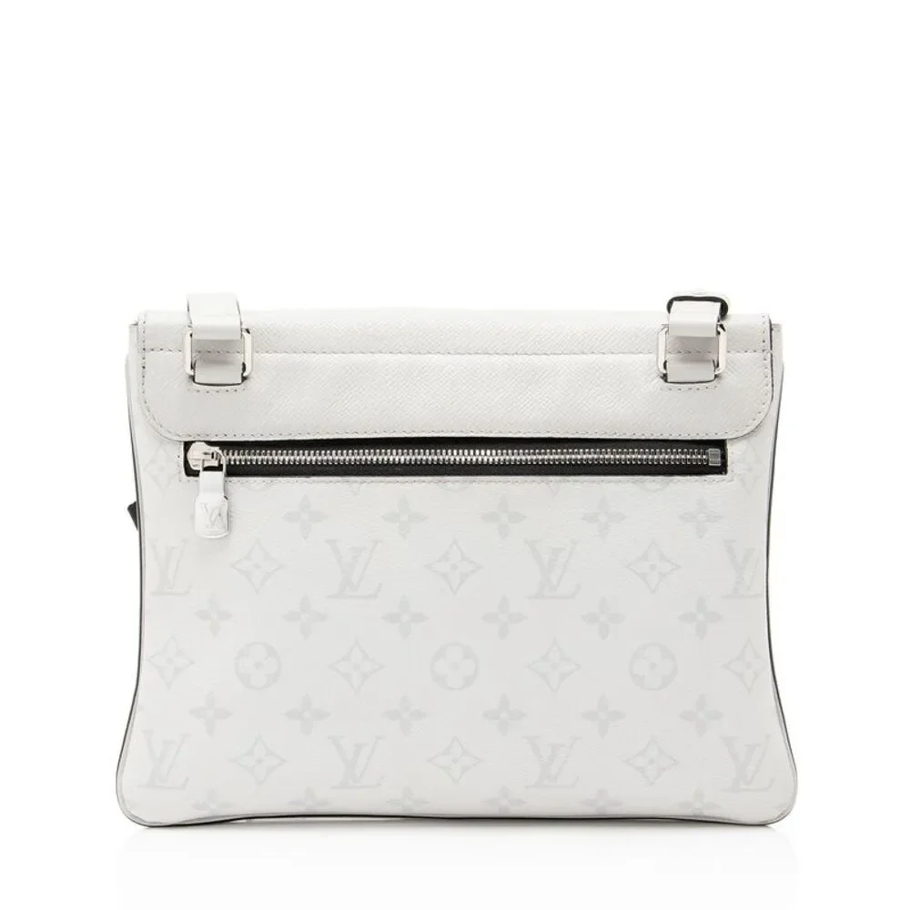 Louis Vuitton Monogram Chalk Taiga Leather Outdoor Flap Messenger